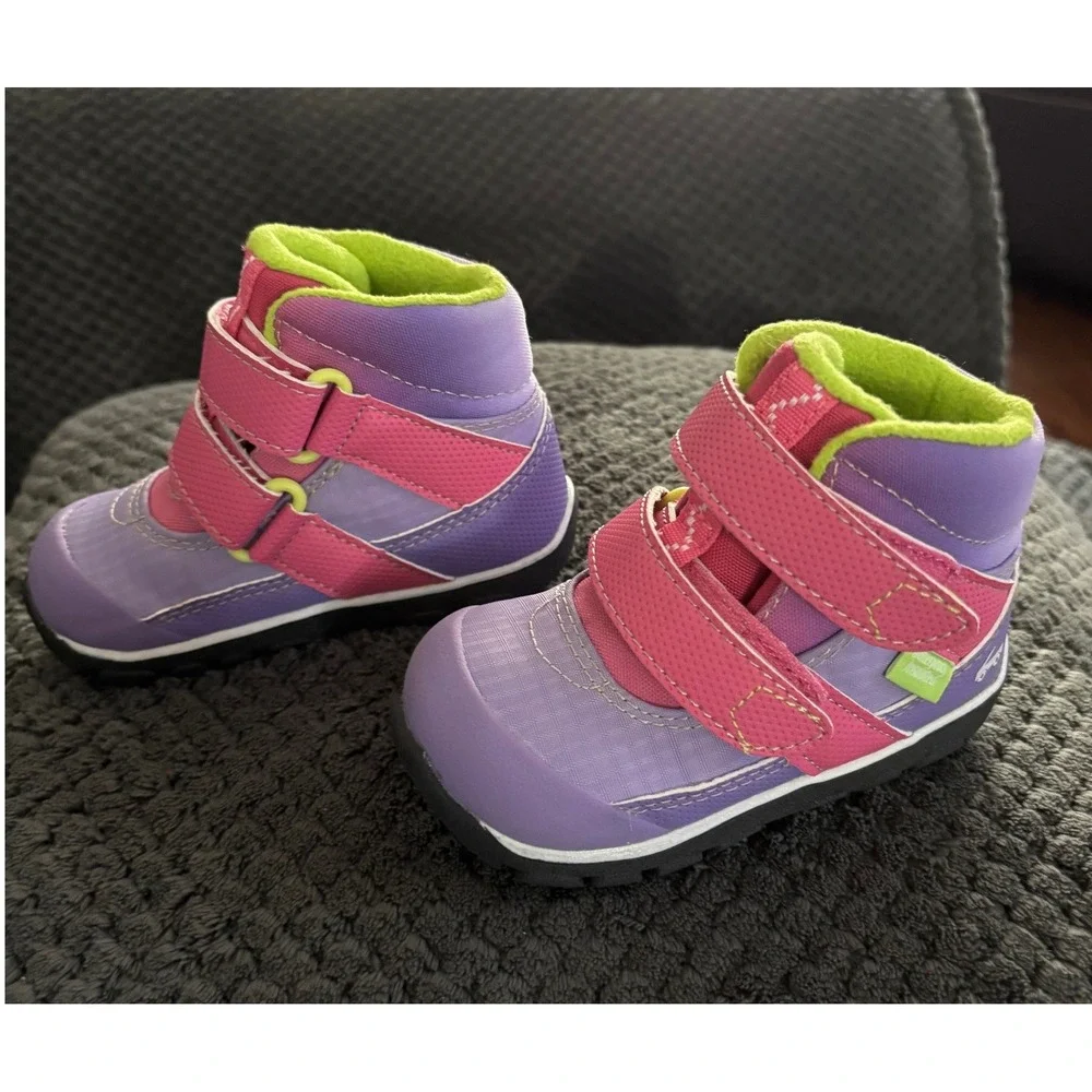 See Kai Run Atlas II WP/IN Kids Winter Boots Purple Pink Waterproof Insulated 6